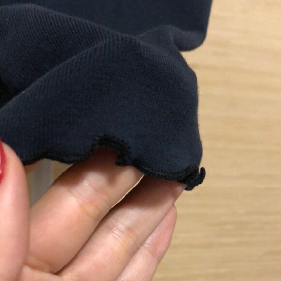 Lauren Ralph Lauren Dark Navy V-neck Black Lace-Trimmed Nightgown Dress sz Small - Picture 6 of 11